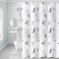 Gray Leaf Shower Curtain Liner